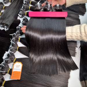 ผมต่อแบบทอสีดำธรรมชาติของ100% ผมเป็นมัดยาวเต็มตัว - Product Image 5