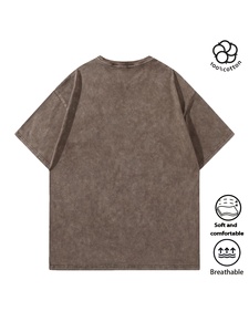 T-shirt pour hommes et garçons, style streetwear, texture acide, coupe oversize, décontracté, confortable pour le quotidien - Product Image 5