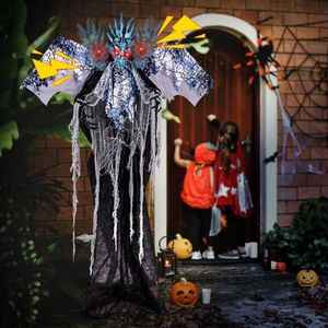 Decorazione Animatronica di Halloween da 1,8 m con Occhi Luminosi e Ali/Braccia Mobili per Decorazioni Festive - Product Image 6