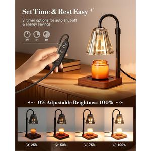 Lámpara Calentadora de Velas Negra Yankee con Temporizador, Regulador de Intensidad y Altura Ajustable, Regalos para el Día de San Valentín o Cumpleaños para Él - Product Image 6