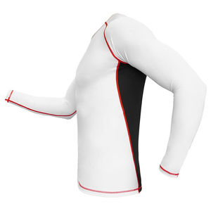 เสื้อรัดรูปแขนยาวสำหรับผู้ชาย Bright Way International สีขาว ดำ แดง ผ้ายืดโพลีเอสเตอร์ 280 กรัม แห้งเร็ว - Product Image 5