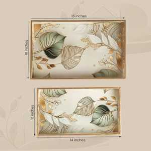 Plateau de service en MDF fait main au design moderne, finition laquée, compatible lave-vaisselle, pour table à manger, maison et jardin - Product Image 4