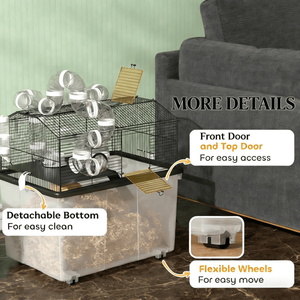 Gabbia per Criceti e Piccoli Animali Domestici, Soluzione Durevole e Versatile per l'Alloggio degli Animali - Product Image 6