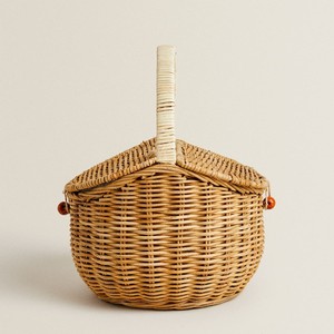 Kids storage <b>hampers</b> hand-weave natural rattan picnic <b>baskets</b> multiple use <b>basket</b> containers - Product Image 2