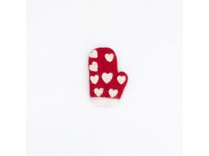 Adornos de Fieltro y Lana Rojos Hechos a Mano para Colgar en el Árbol de Navidad, Decoración Acogedora para el Hogar en Invierno, Decoración Navideña Infantil - Product Image 3