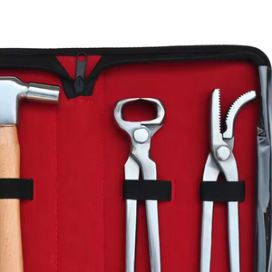 Kit de Herramientas de Herrador de Alta Resistencia: Alicates para Pezuñas, Clavillero, Escofina, Martillo, Set de Cuidado Equino con Estuche, Acero Inoxidable, Certificado CE - Product Image 5