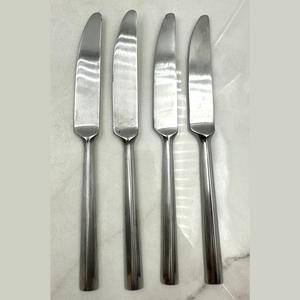 Ensemble de couteaux à beurre avec manche en bambou doré pour la restauration hôtelière, couteaux à dîner en acier inoxydable, vaisselle réutilisable pour la maison et le restaurant - Product Image 6