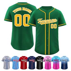 T-shirt de baseball/softball personnalisé de haute qualité, unisexe, avec logo brodé, manches courtes, imprimé, faible MOQ, ensembles de vêtements de sport - Product Image 2