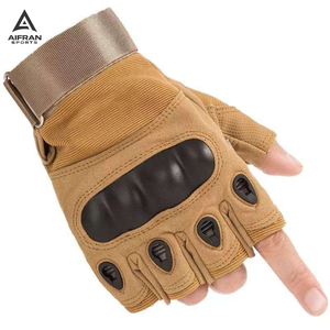 Guantes Tácticos Deportivos Aifran de Medio Dedo con Protección de Nudillos Duros para Ciclismo al Aire Libre, Motociclismo y Entrenamiento, Venta al por Mayor OEM - Product Image 4