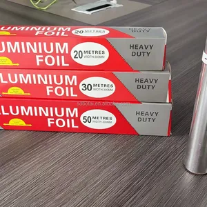 8011 O Aluminum Foil Small Roll 15mic 300mm 50m Aluminum Foil Roll Wrap Ingredients For Cooking