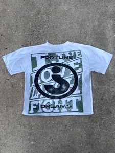 เสื้อยืดโอเวอร์ไซส์ลายกราฟิกวินเทจแบบซักพิเศษสำหรับผู้ชาย ผ้าฝ้าย 100% สตรีทแวร์ ลุคทำสีซีดแบบแอซิดวอช พิมพ์ลาย รับผลิตแบบ OEM ODM - Product Image 1