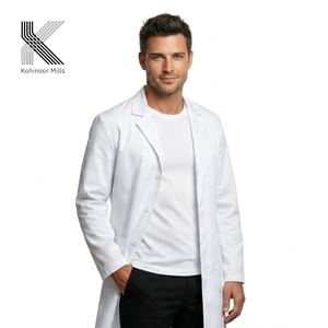 Wholesale Poly-Cotton Women's Lab Coat <b>Short</b> Sleeve Doctor Nurse Dress Long Sleeve Medical Uniforms <b>White</b> <b>Jacket</b> Lab Coat - Product Image 3