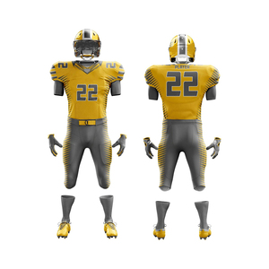 Uniformes de football américain personnalisés de qualité supérieure, tailles plus grandes, maillot respirant à manches courtes, prix compétitif, techniques d'impression - Product Image 1