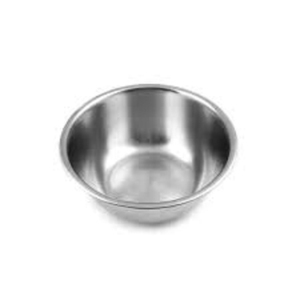 Bol de service en acier inoxydable, design minimaliste poli, compatible lave-vaisselle, bol en métal pour servir les aliments - Product Image 1
