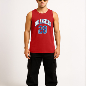 Solid Color Breathable Tank Top Custom Logo Ribbed Vests Knitted Fitness Gym Stringer <b>Singlet</b> <b>for</b> <b>Men</b> training workout session - Product Image 4