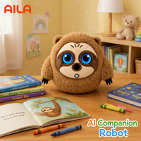 CADOTHY AILA Robot en peluche IA personnalisable avec voix interactive, anti-stress, éducatif, pour l'histoire du soir et compagnon d'apprentissage pour tous les âges