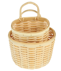 Best Sale Gift Eco-Friendly Multifunction Natural Bamboo <b>Storage</b> <b>Basket</b> with Handle for Wedding Flower Decoration <b>Wall</b> Hanging - Product Image 3