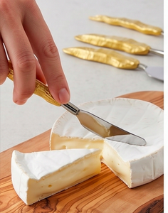 Ensemble de 3 trancheurs à fromage de qualité supérieure en acier inoxydable avec poignée à motif feuille, parfait pour l'hôtellerie et la table, meilleur accessoire. - Product Image 5
