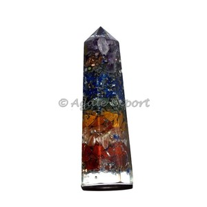 Pierre Semi-Précieuse Artisanat Amazonite Orgonite Obélisque pour la Guérison - Product Image 2