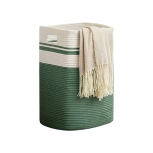 Wholesale Rectangular Cotton Laundry Basket Handicraft Decorative Storage <b>Container</b> Cotton Accessories from Vietnam - Product Image 5