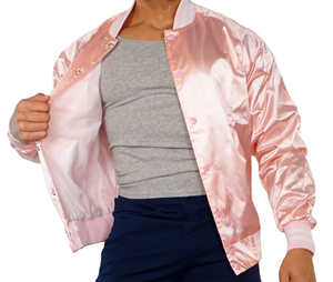 Dernières vestes universitaires en satin de soie de haute qualité pour hommes Nouveauté Arrivée personnalisée Bouton Veste de mode extérieure pour hommes Patchwork - Product Image 4