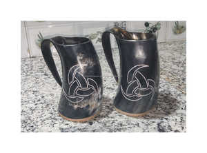 Taza Original de Cuerno de Búfalo, Alta Demanda, Estilo Vikingo, Tallada a Mano, Inspirada en los Vikingos, Ragnar - Product Image 4