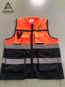 Chaqueta de Seguridad Aifran Resistente al Viento de Alta Visibilidad, Chaleco Reflectante con Múltiples Bolsillos para Trabajos de Construcción - Product Image 4
