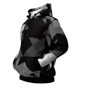 Sweat-shirts imprimés noirs unis OEM, dernière collection, manches longues, prix usine, impression par transfert thermique, vente en gros - Product Image 6