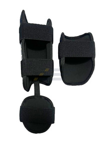 Espinilleras de béisbol de PU amarillas y azules con estampado por sublimación, equipo de protección deportiva para jugadores adultos de béisbol y softbol - Product Image 3
