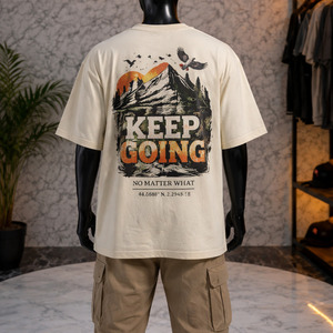 Fabrication professionnelle de t-shirts pour hommes à coupe ample, t-shirts unis surdimensionnés de qualité supérieure, OEM ODM - Product Image 5