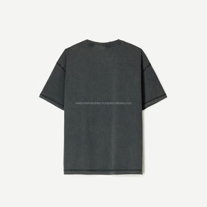 Stock de t-shirt surdimensionné vintage personnalisé pour hommes pour le printemps été lourd 100% coton coupe ample style décontracté Design vierge - Product Image 2