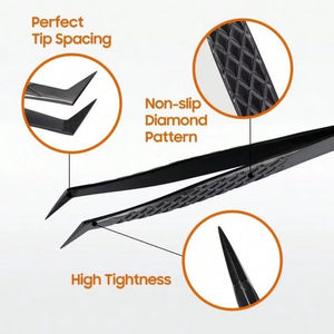 Kit de Pinzas para Pestañas, Juego de 3 Pinzas Profesionales de Titanio de Alta Calidad con Punta Curva, Herramienta para el Cuidado de la Salud - Product Image 5