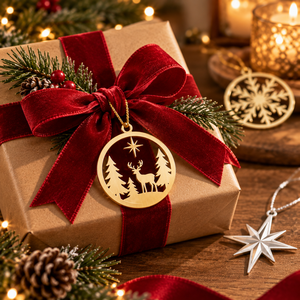 Custom Christmas Ornaments Metal Embossed Logo <b>Tree</b> Hanging Decoration OEM Wholesale - Product Image 5