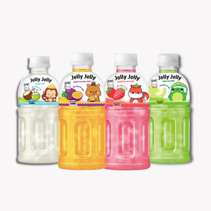 Fabricante OEM, Bebida de Jugo de Nata de Coco, Botella PET de 320 ml, Frutas Tropicales, Fresa, Melón, Fruta de la Pasión, Coco, Jolly Jolly - Product Image 1