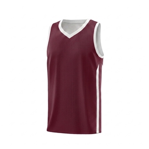 Maillot de basket-ball sans manches à col en V rose Foge Sports, en maille respirante, unisexe, pour adultes - Product Image 5