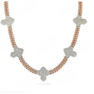 Chaîne cubaine en argent 925 plaqué or 7 mm 20 pouces, vente en gros, moissanite VVS, collier pour homme hip-hop trois tons glacé - Product Image 1