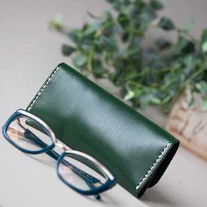 Custom Genuine Leather <b>Glasses</b> Cover Soft Cowhide Pouch Luxury Slim Handmade <b>Reading</b> Spectacles Case Holder LGC-0033 - Product Image 3