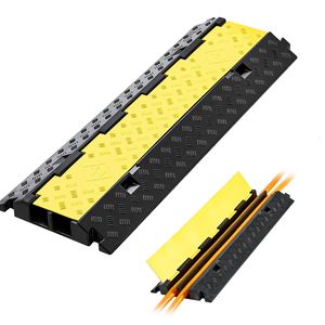 Rampa Protettiva per Cavi con Capacità di 22.000 Libbre/asse, 2.2 X 2 Canali, Pavimentazione in Gomma Resistente, Copertura per Cavi e Fili - Product Image 5