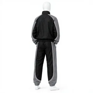 Prix d'usine, haute qualité, logo personnalisé, veste coupe-vent en nylon, ensemble de survêtement 100% imperméable et respirant, imprimé, deux pièces pour hommes - Product Image 5
