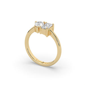 Bague en or 14K/10K avec diamant de laboratoire 1,13 carat, taille poire émeraude, style unique, légère et minimaliste, pour elle. - Product Image 5