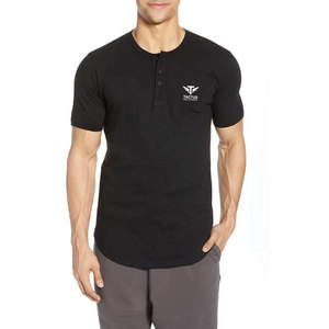 Camiseta informal moderna para hombre, 100% algodón, con logo personalizado impreso, precio bajo, corte holgado. - Product Image 3