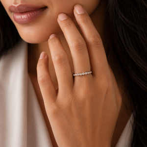 925 Sterling <b>Silver</b> Women's Half <b>Eternity</b> Band <b>Ring</b> with Cubic Zirconia Classic Minimalist High Polish Finish Wedding Party - Product Image 5