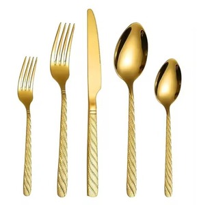 Elegant <b>Gold</b> Brass Cutlery Set Luxury Dining Flatware Utensil Collection Premium <b>Table</b> Decor For Wedding Dining - Product Image 1