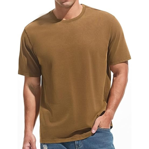 Nouveaux T-shirts pour hommes en coton 100% confortables, à manches courtes, surdimensionnés, avec logo personnalisé, respirants, design tendance, vente en gros - Product Image 1