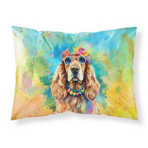 Cocker spaniel hippie dawg ปลอกหมอนอิงมาตรฐานสำหรับตกแต่งงานศิลปะน้ำหนักเบานุ่มพิเศษดูแลง่าย - Product Image 1