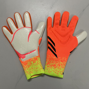 Gants de gardien de but de football, en cuir PU, à doigts entiers, fermeture auto-agrippante, imprimé silicone, antidérapants, respirants, séchage rapide - Product Image 6