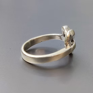Bague moderne en argent 925 en forme de cœur, bijou cadeau pour mariage et fêtes, bijou à porter au quotidien - Product Image 3