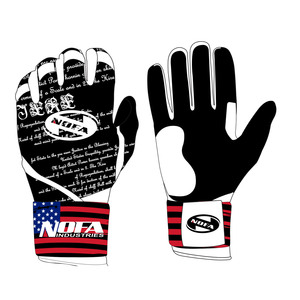 Guantes de Bateo de Béisbol de Marca Personalizada OEM, Alto Agarre, Relleno de Cuero, Cierre de Hebilla Ambidiestro, Negro/Blanco, Adulto - Product Image 1