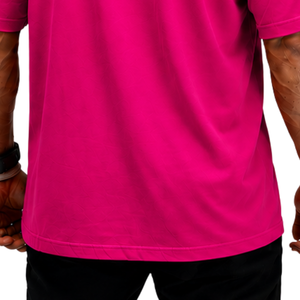 T-shirt surdimensionné pour homme 100 % coton rose framboise, col rond, manches courtes, respirant, décontracté, pour la gym, le streetwear et l'entraînement - Product Image 6