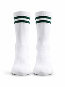 <b>White</b> Crew Woven Eco-Friendly Breathable Anti-Bacterial Quick Dry Anti-Slip Summer Sports <b>Socks</b> <b>Men's</b> Running Basketball Soccer - Product Image 3
